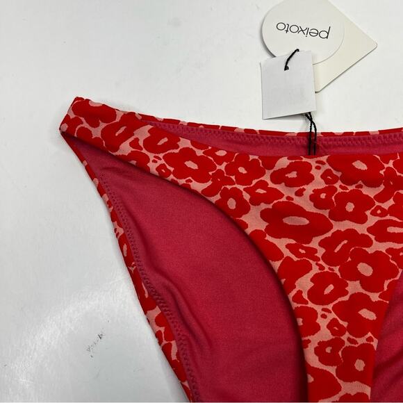 Peixoto Bella bikini bottoms dancing daisy red - Small - Picture 3 of 10
